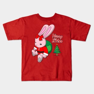 Turtle Rabbit Merry X'mas. Kids T-Shirt